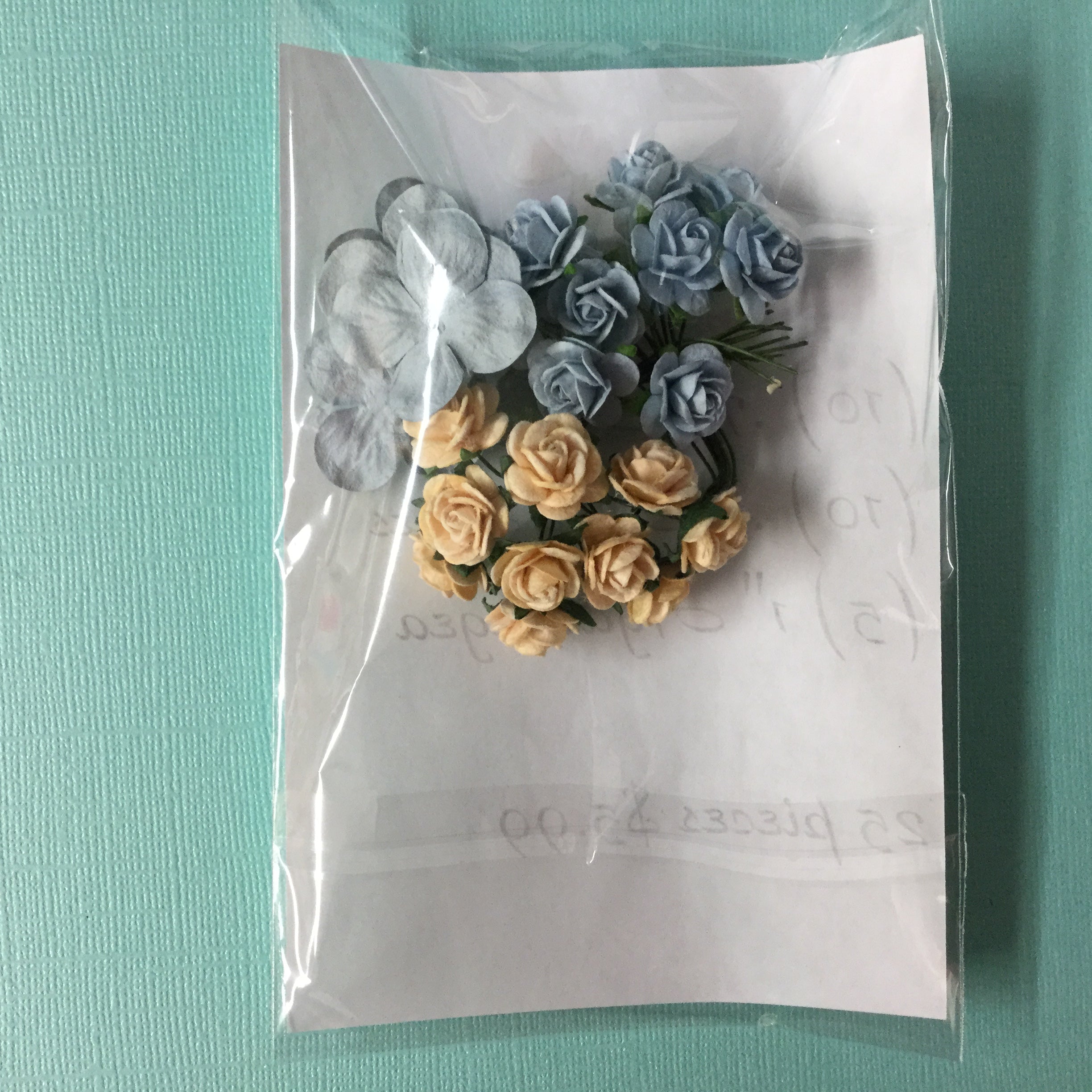 Mini Roses and Hydrangeas 25 pc Scrapbooksrus