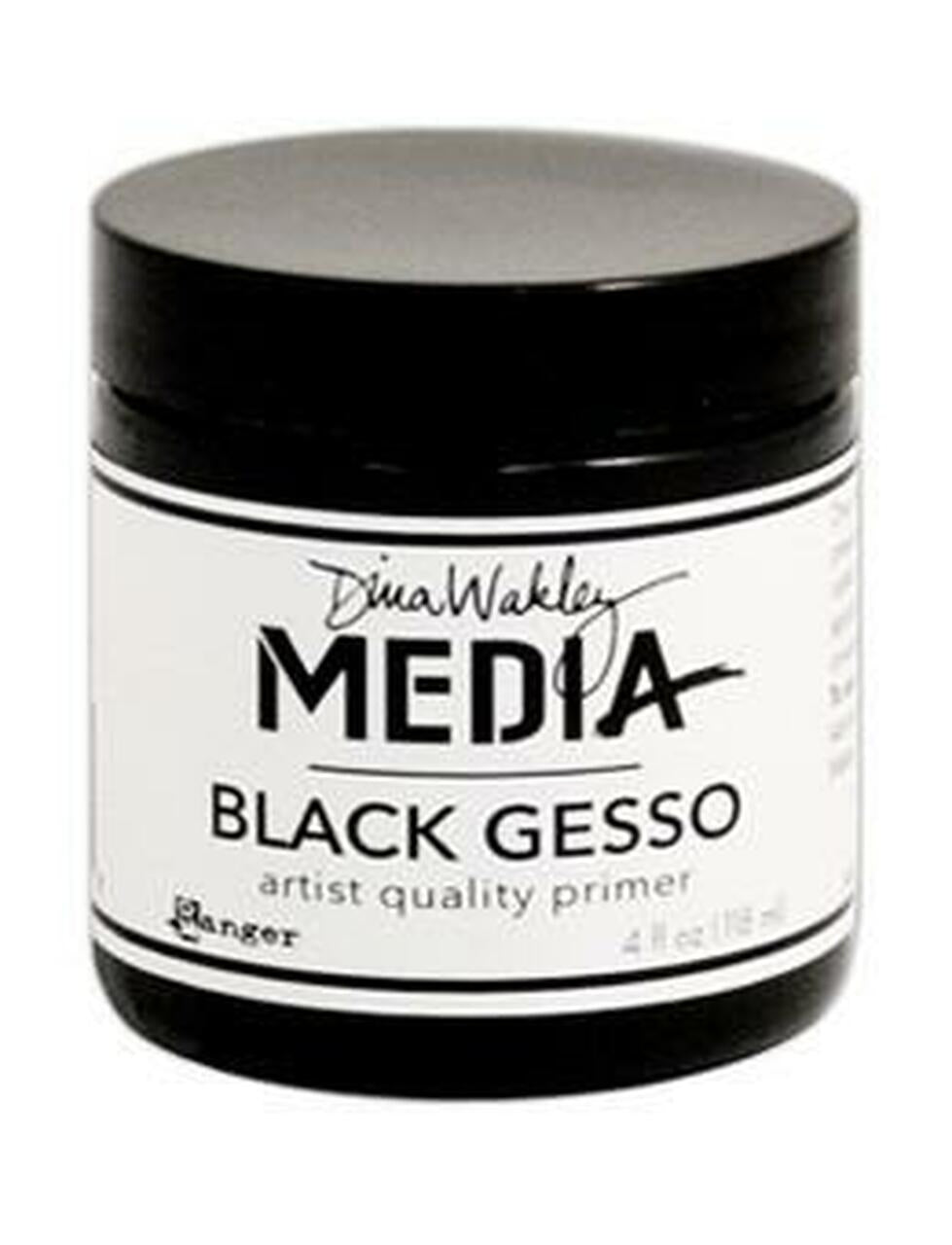 Ranger Dina Wakley Media BLACK GESSO Primer 4oz Scrapbooksrus
