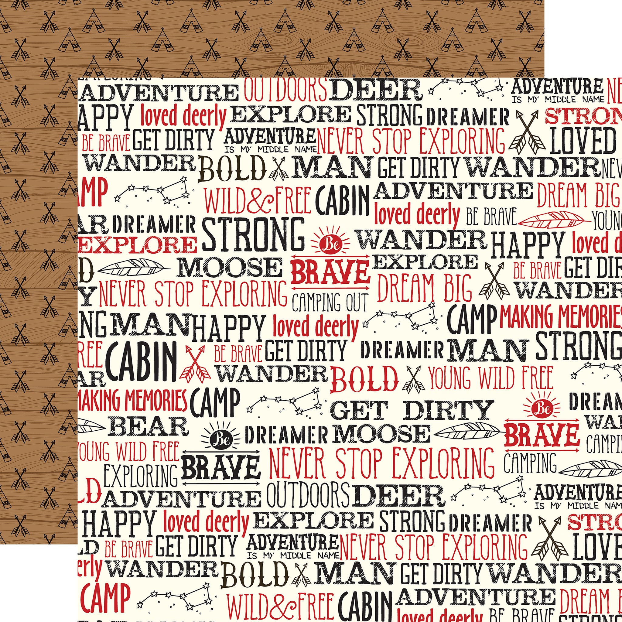 Echo Park LITTLE LUMBERJACK Collection 12"X12" Cardstock Paper Scrapbooksrus