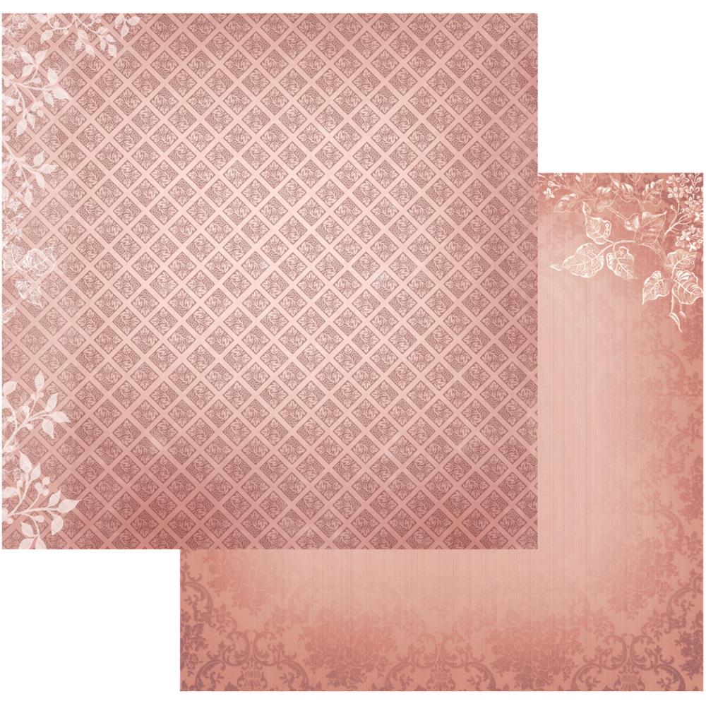 Couture Creations Vintage Rose Garden ROUGE DAMASK 12"X12" Cardstock Paper