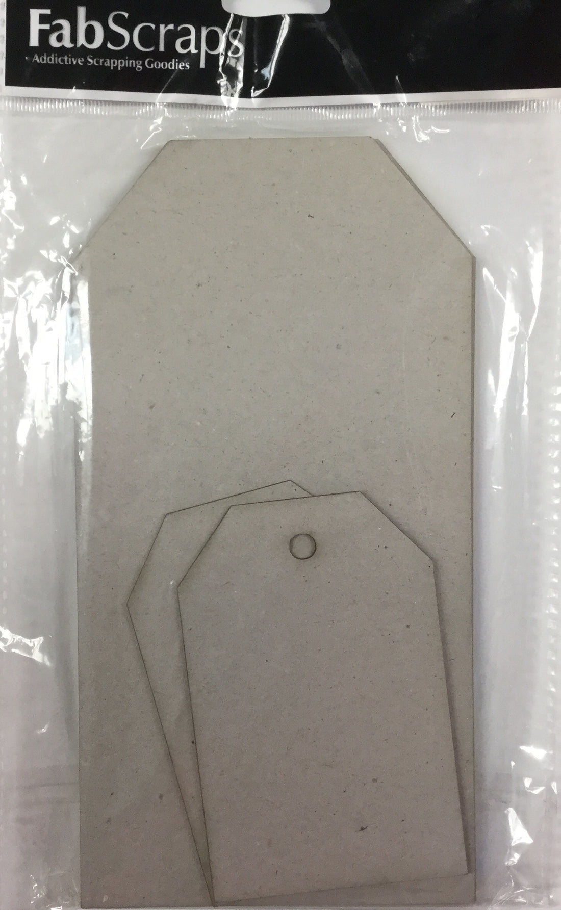 FabScraps CHIPBOARD TAGS 7pc Scrapbooksrus