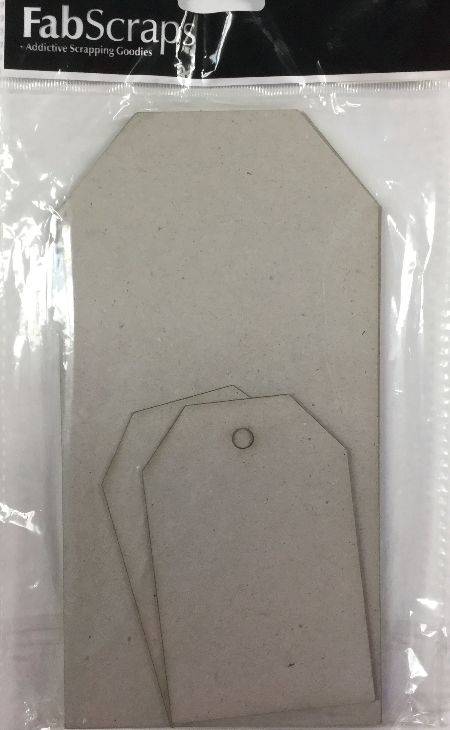 FabScraps CHIPBOARD TAGS 7pc Scrapbooksrus