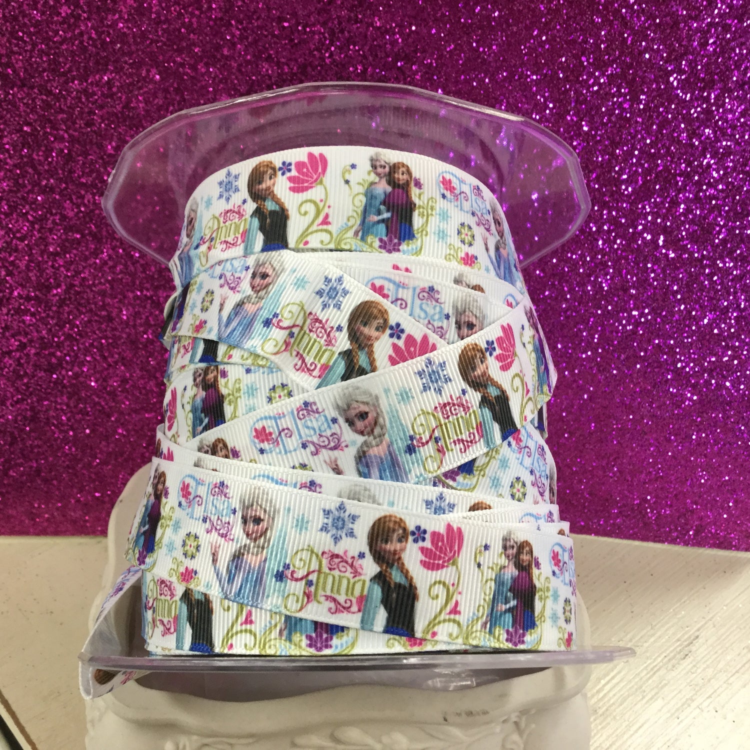 Disney Frozen Elsa Anna Floral Ribbon by yard Scrapbooksrus