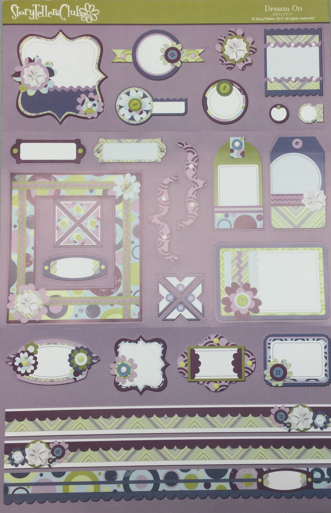 StoryTellers DREAM ON Diecut Sheet 13"X18" Scrapbooksrus