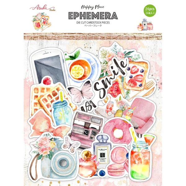 Asuka Studio HAPPY PLACE Ephemera 24pc Scrapbooksrus