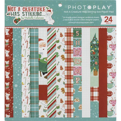 Photo Play NOT A CREATURE WAS STIRRING 6"X6" Paper Pad Christmas Scrapbooksrus 