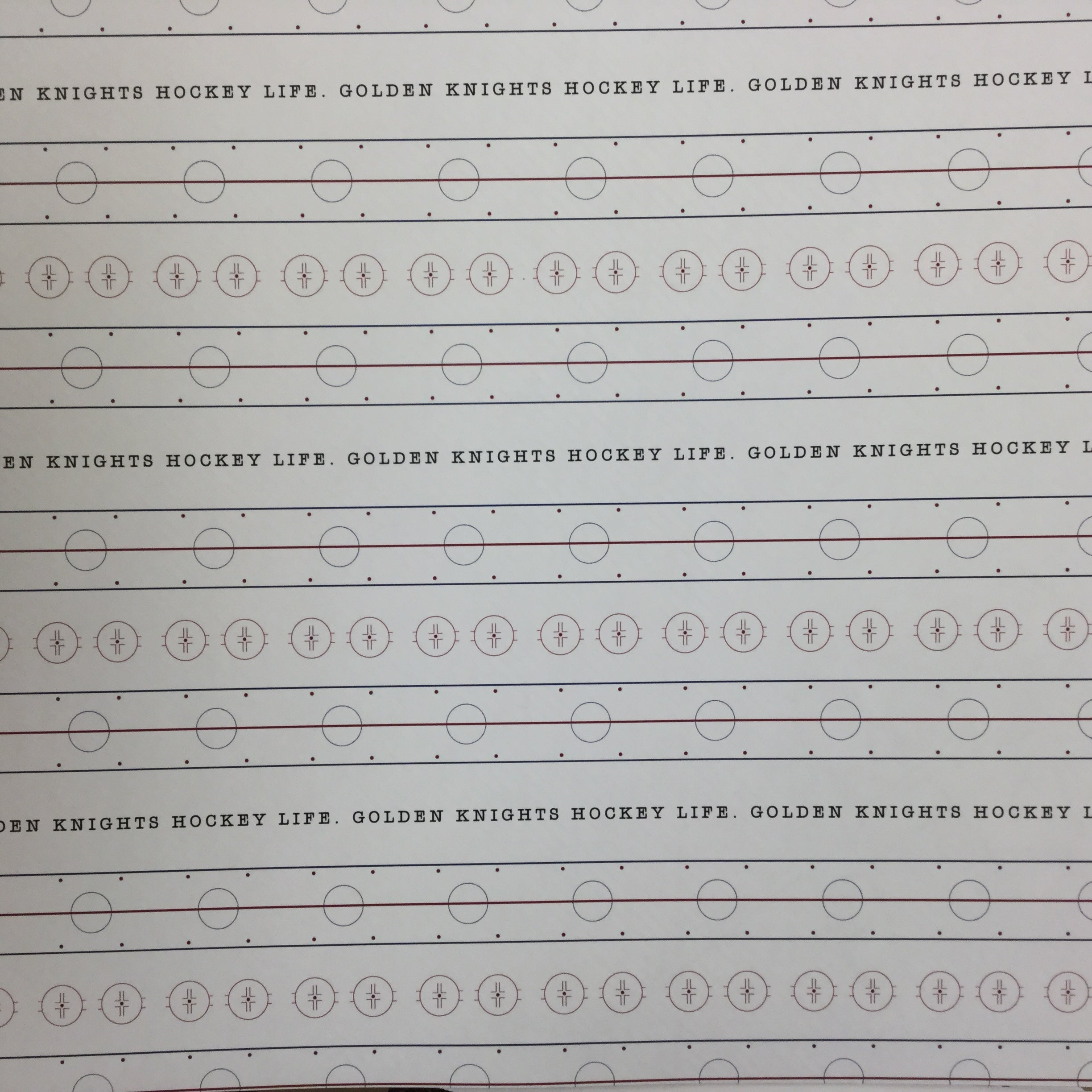 Golden Knights PRIDE HOCKEY KIT Gold 12"X12" Scrapbook Paper 12 Sheets