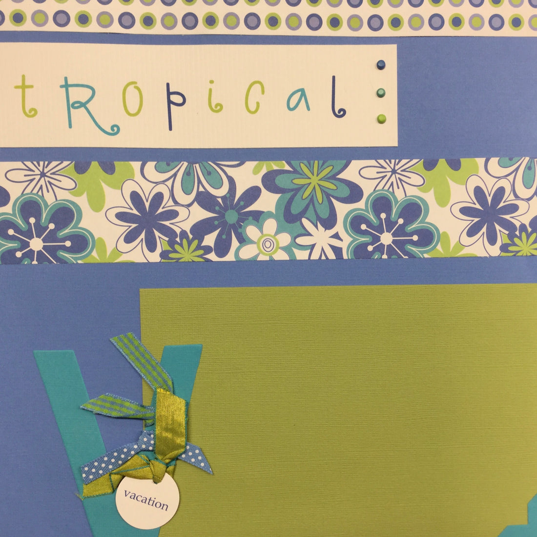 Premade Pages  TROPICAL VACATION 12&quot;X12&quot; Scrapbook Page Scrapbooksrus 