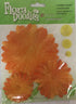 Petaloo Flora Doodles Glittered Daisy Layers ORANGE Scrapbooksrus