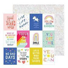 Pebbles LIVE LIFE HAPPY 12"X12" Scrapbook Paper Scrapbooksrus