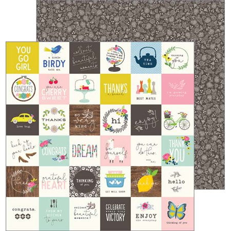 Pebbles Jen Hadfield MY BRIGHT LIFE 12"X12" Paper Pad 48 Scrapbooksrus