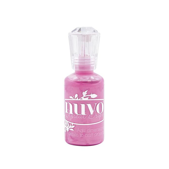 Nuvo Crystal Drops METALLIC PINK ORCHID 3D Gloss Enamel Dots 1oz Scrapbooksrus