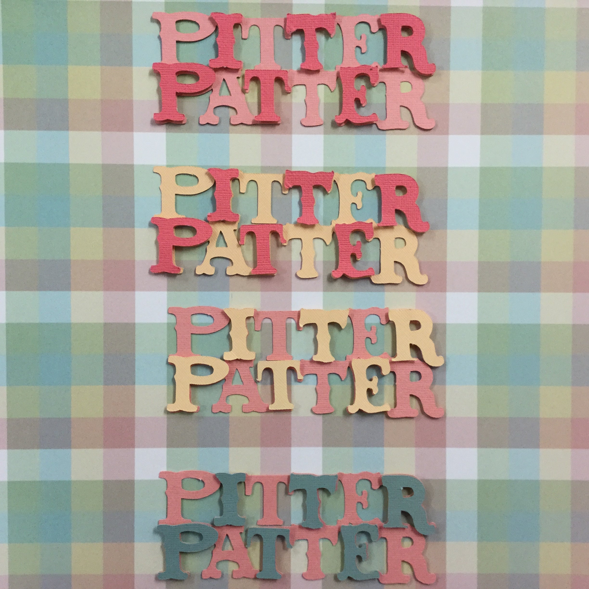 Welcome Baby Girl PITTER PATTER Custom Scrapbook Die Cut Embellishment Scrapbooksrus