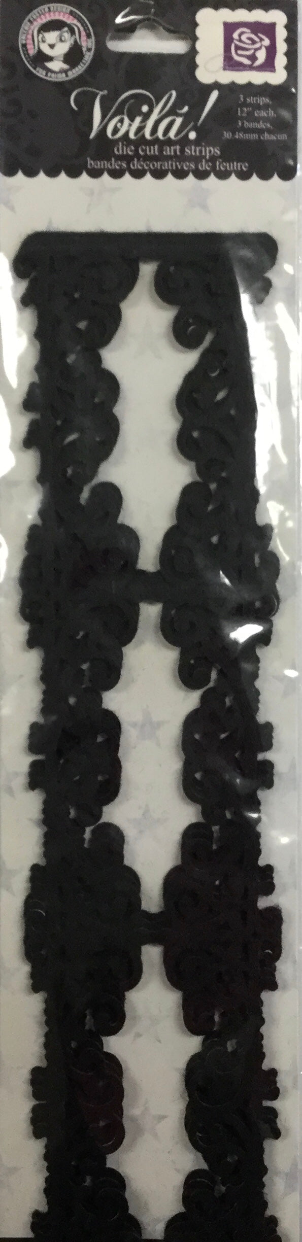 Prima Voila BORDER Die Cut Art Strip 3pc Scrapbooksrus