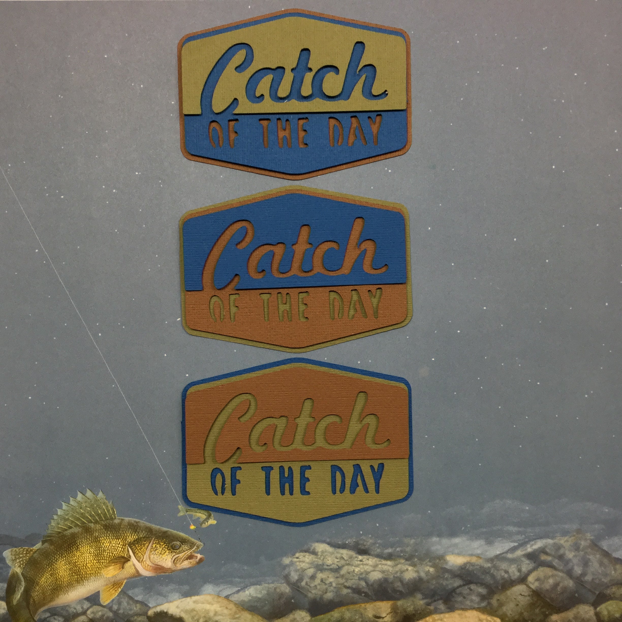 CATCH OF THE DAY Camping Custom Scrapbook Die Cuts Scrapbooksrus