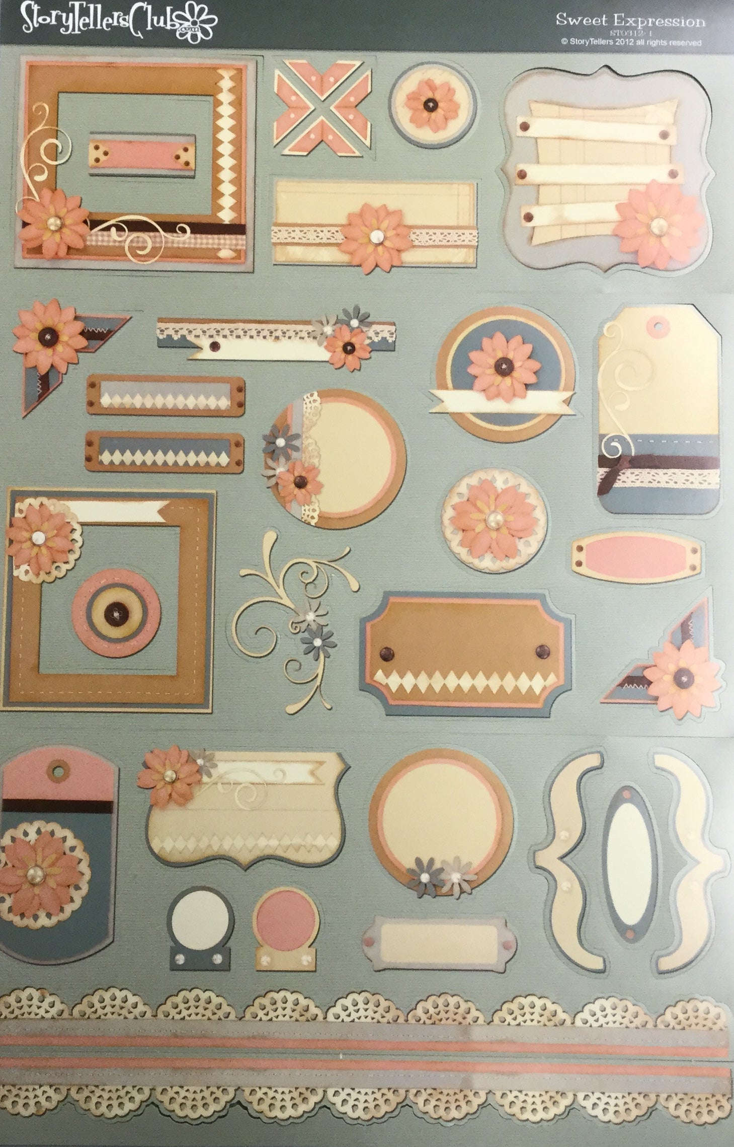 StoryTellers SWEET EXPRESSION 12-1 Diecut Sheet 13"X18" Scrapbooksrus