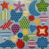 Primary Polka Dot Stripes Chipboard Icons & Shapes 12” x 12” Sheet Scrapbooksrus