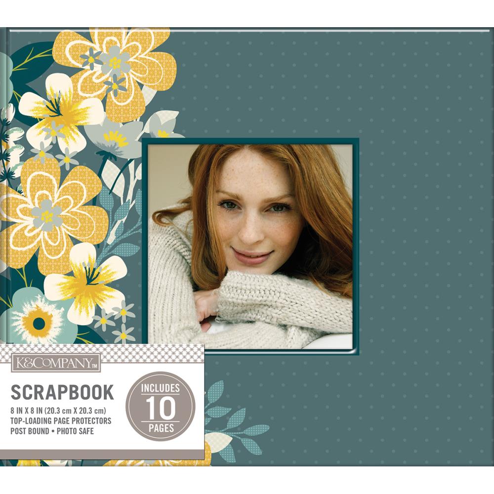 K&Company MOD FLORAL 8”x8” Post Bound Scrapbook Album