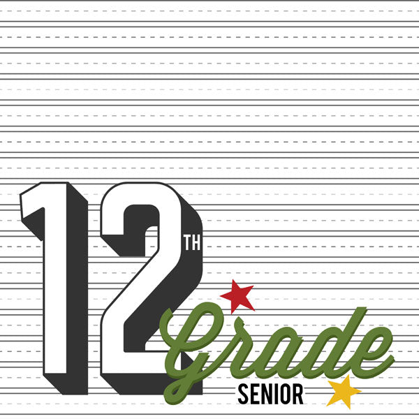 SCHOOL YEARS 12"X12" Paper Kît 14pc Scrapbook Customs