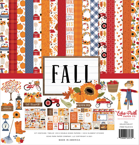 Echo Park 12"x12" FALL 13pc COLLECTION KIT Scrapbooksrus