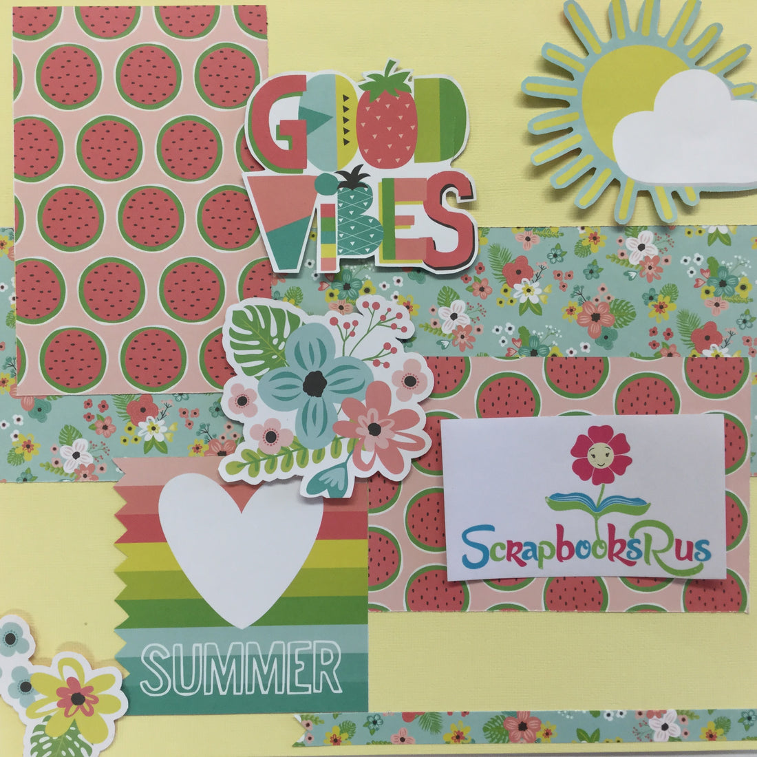 Simple Stories HELLO SUMMER Double Layout Page Kit Scrapbooksrus