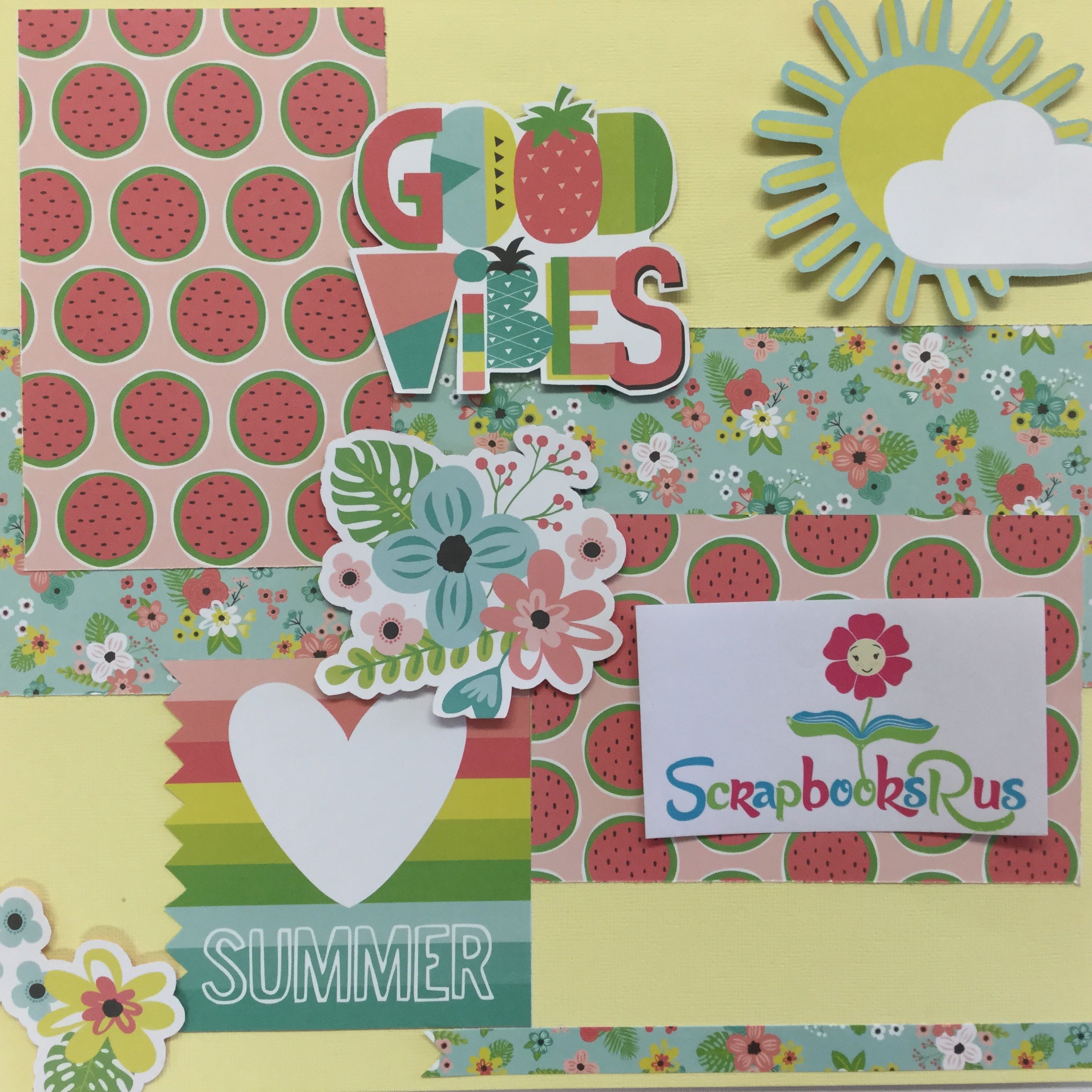 Simple Stories HELLO SUMMER Double Layout Page Kit Scrapbooksrus