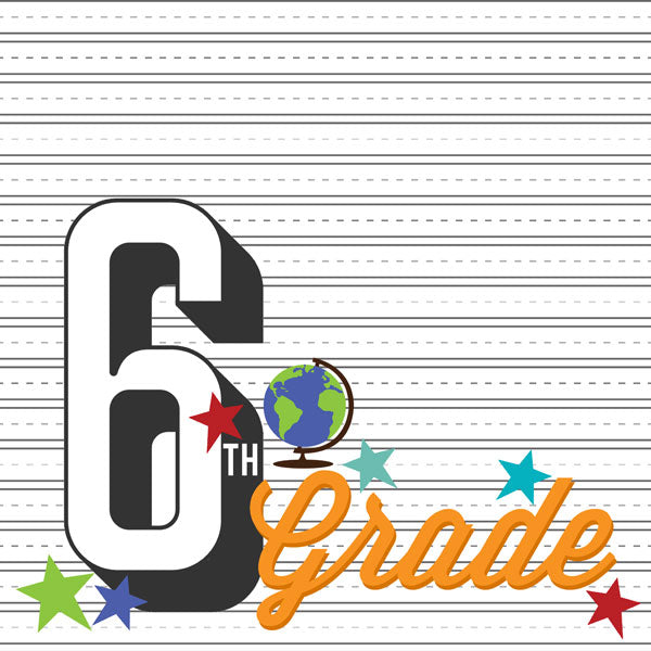 SCHOOL YEARS 12"X12" Paper Kît 14pc Scrapbook Customs