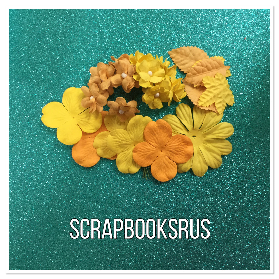 Layered Flowers Hydrangeas Leaves Daisy 21 pc Scrapbooksrus