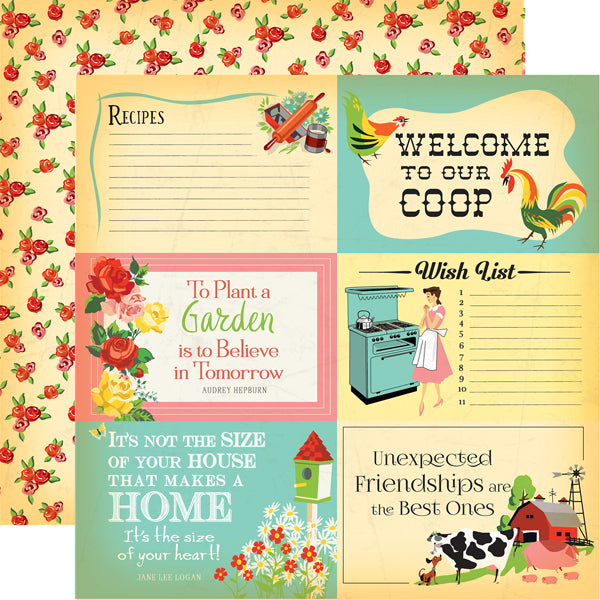 Echo Park COUNTRY KITCHEN 12”x12” 13pc COLLECTION KIT Scrapbooksrus
