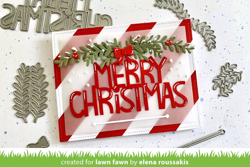 Lawn Cuts GIANT MERRY CHRISTMAS Custom Craft Dies 1pc Scrapbooksrus