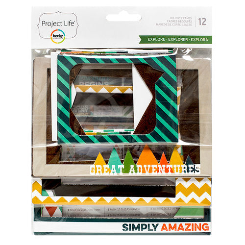 Project Life EXPLORE Die Cut Frames 12 pc. Scrapbooksrus