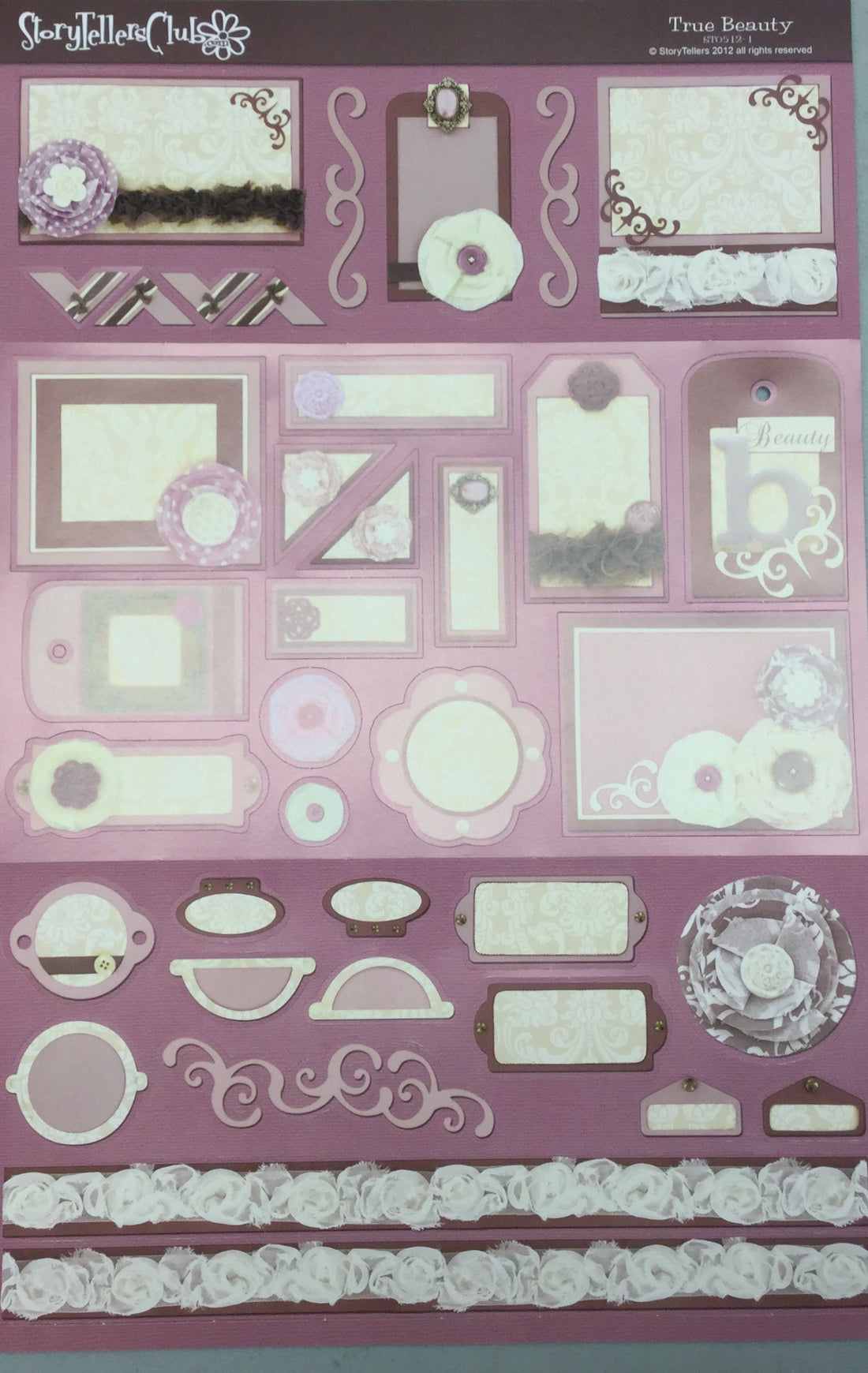 StoryTellers TRUE BEAUTY 12-1 Diecut Sheet 13"X18" Scrapbooksrus