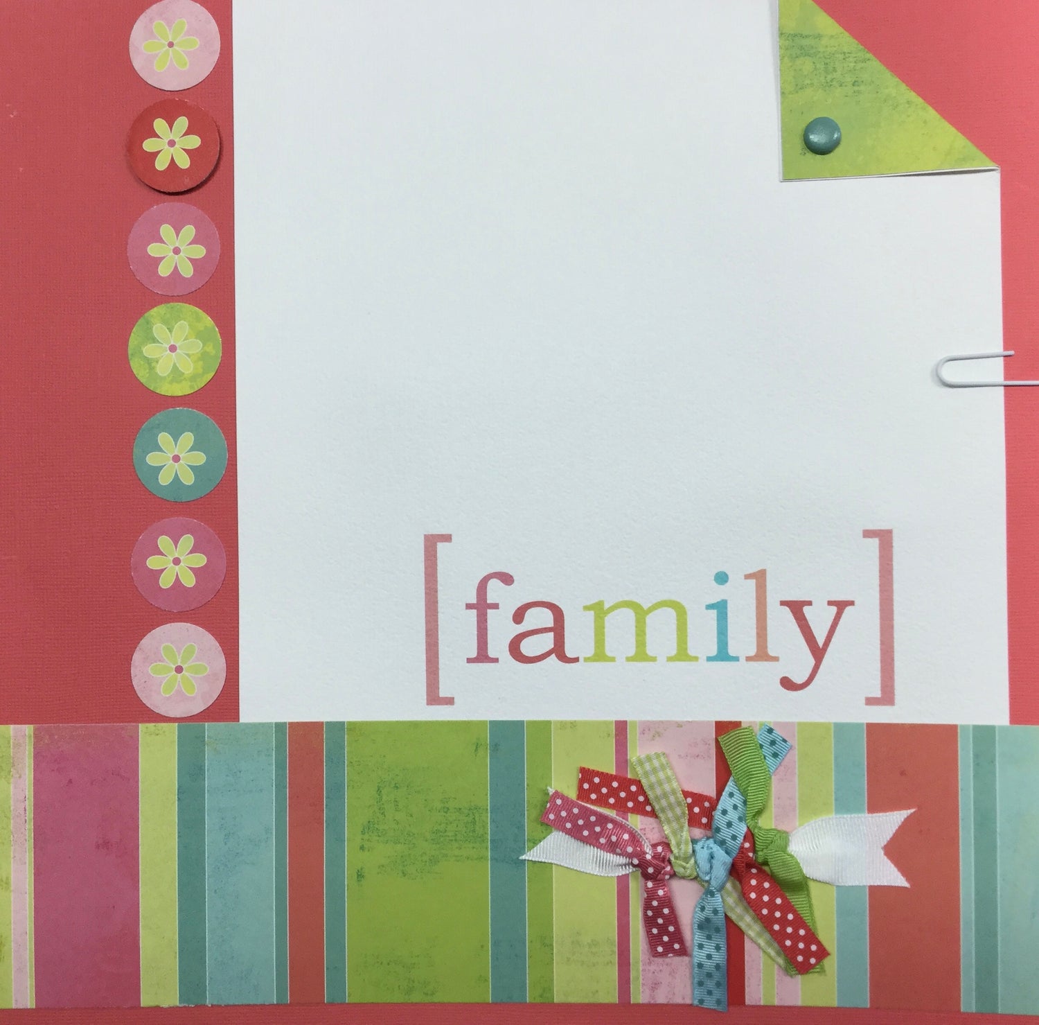 Premade Pages FAMILY 12"X12" Scrapbook Page Scrapbooksrus