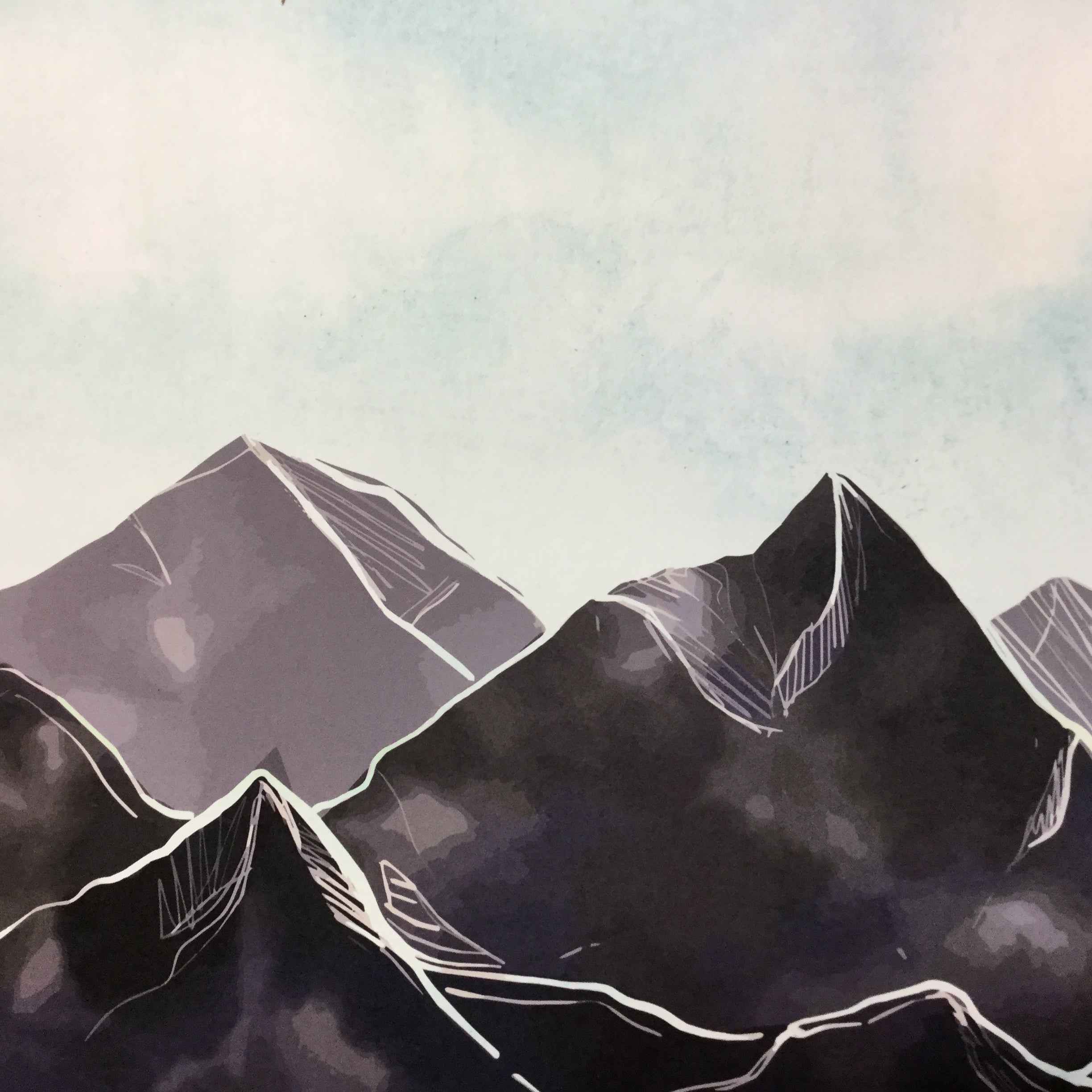 MOUNTAINS CALLING Left & Right 12X12 Scrapbook Paper Scrapbook Customs Scrapbooksrus