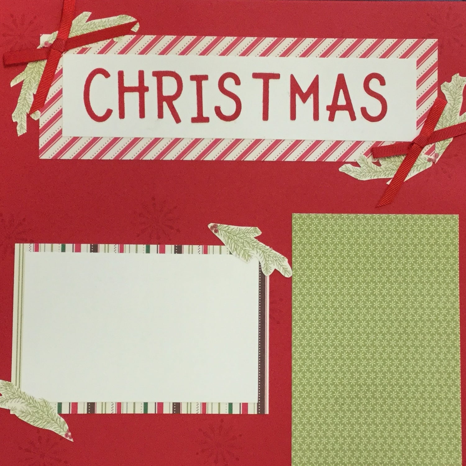 Premade Page RED CHRISTMAS (2) 12X12 Scrapbook @Scrapbooksrus Scrapbooksrus