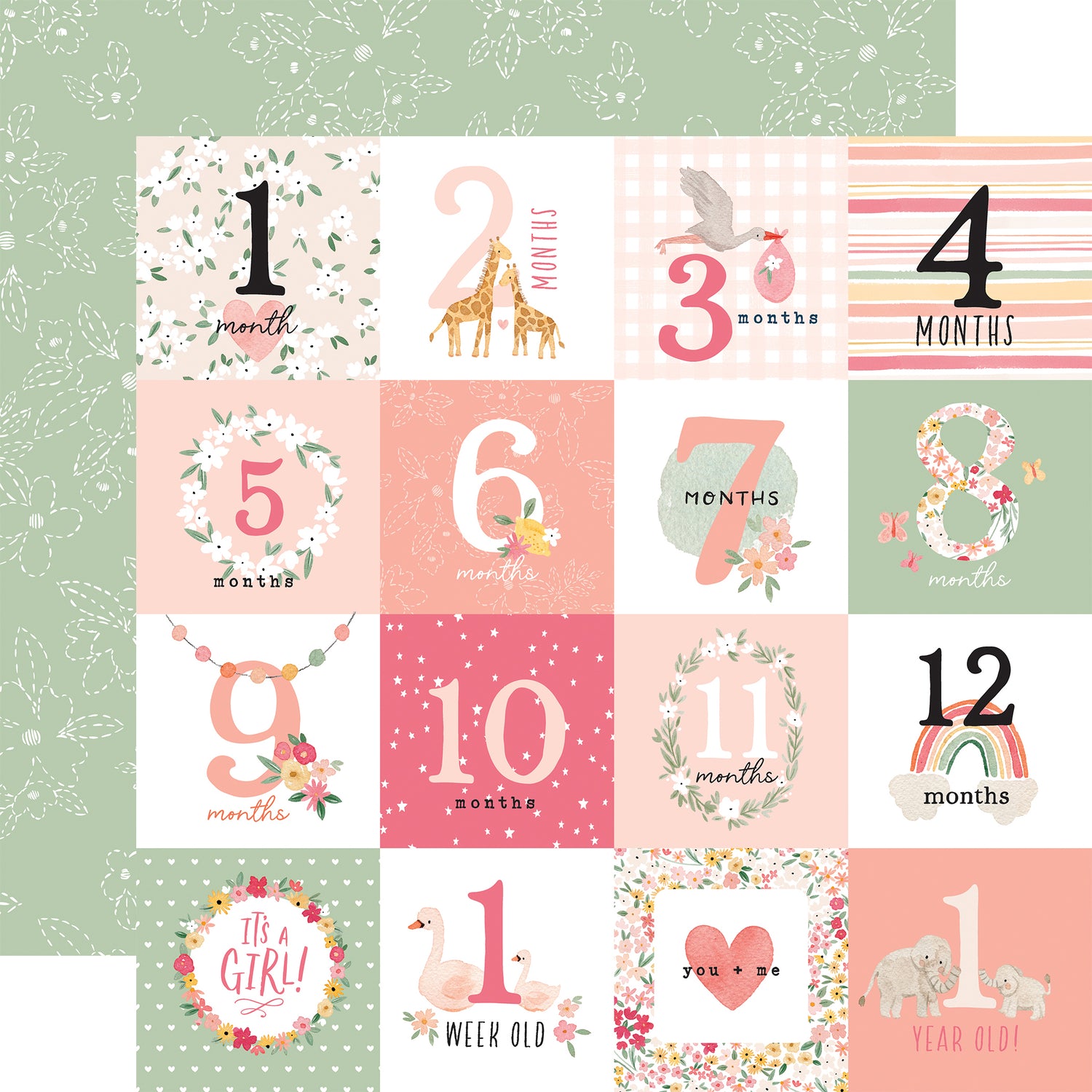 Echo Park WELCOME BABY GIRL 12"X12" Collection Kit Scrapbooksrus