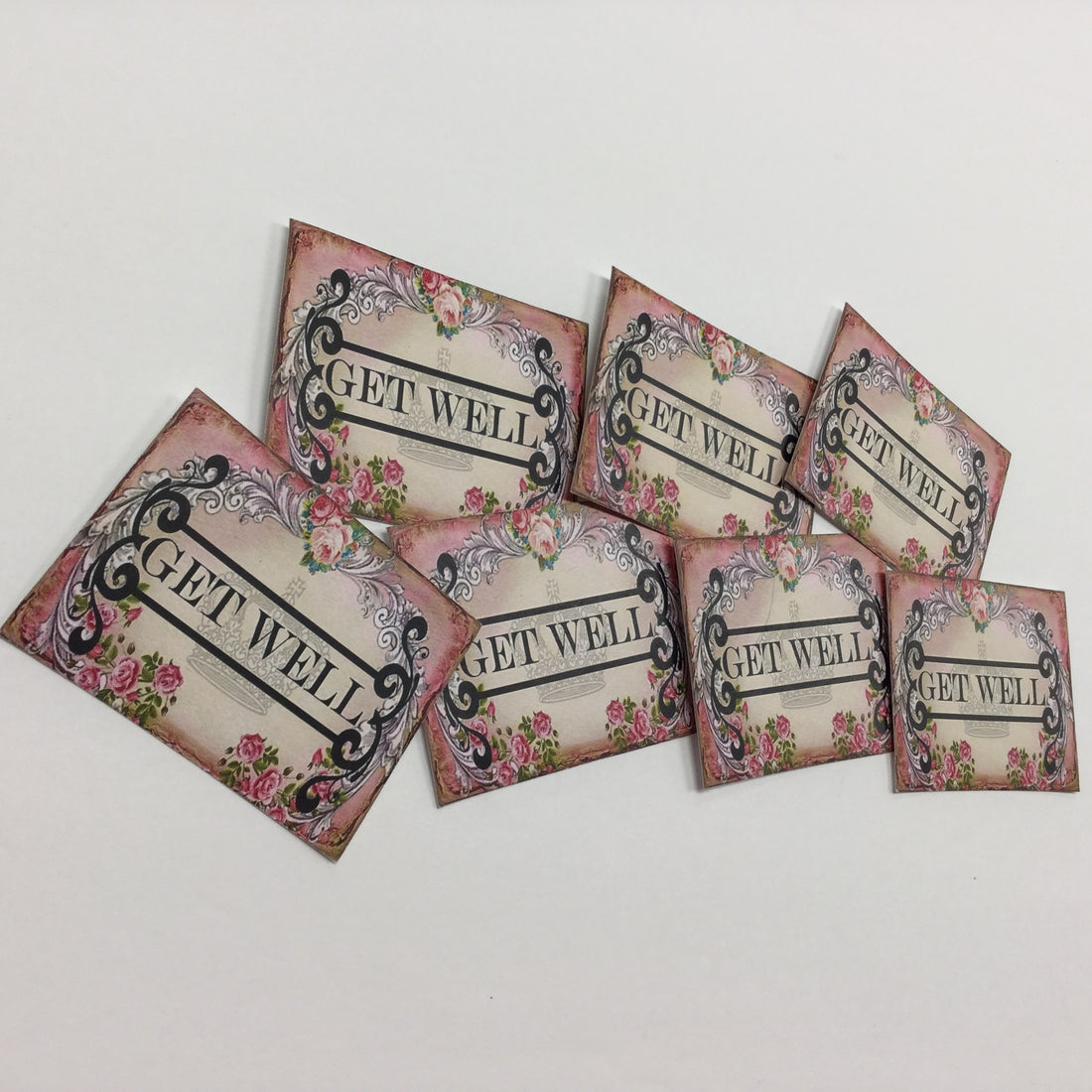 Tags & Ephemera 7pc GET WELL MINI CARD TAGS Scrapbooksrus