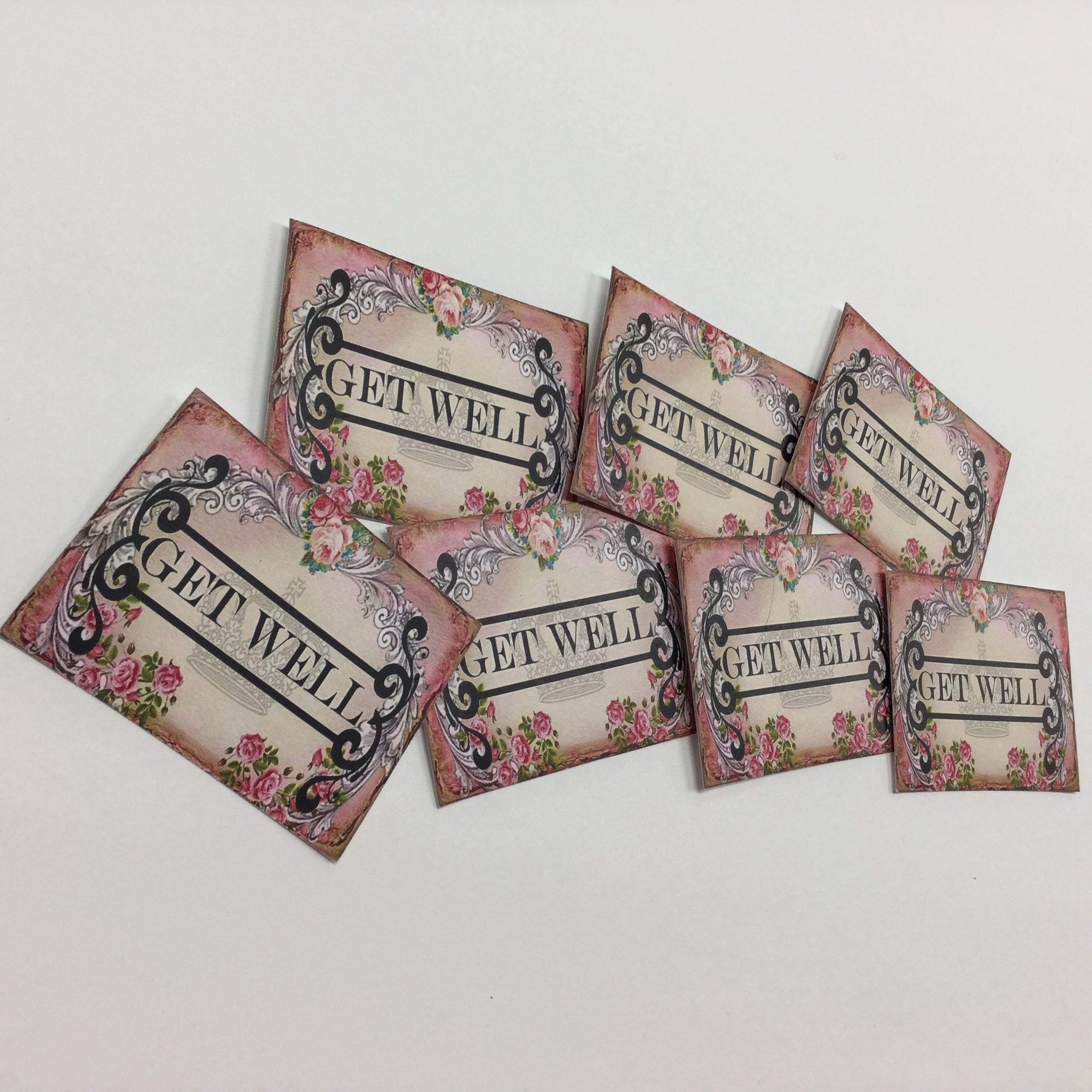 Tags & Ephemera 7pc GET WELL MINI CARD TAGS Scrapbooksrus