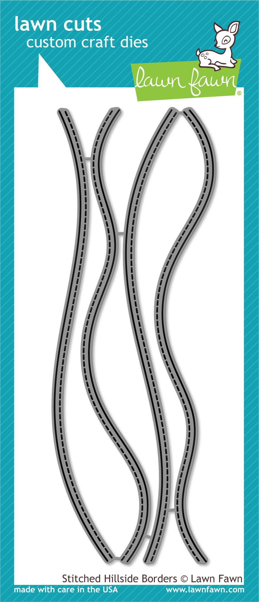 Lawn Cuts STITCHED HILLSIDE BORDERS Custom Craft Dies 4pc. Scrapbooksrus