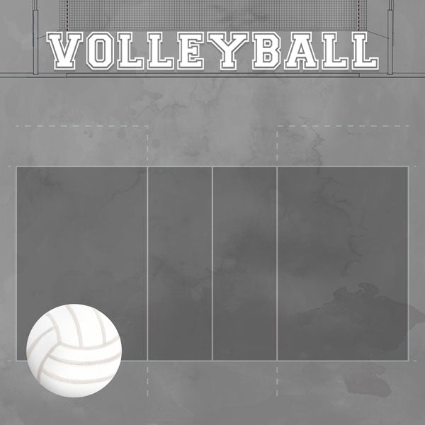 VOLLEYBALL WATERCOLOR DS 12x12 Scrapbook Paper Scrapbooksrus