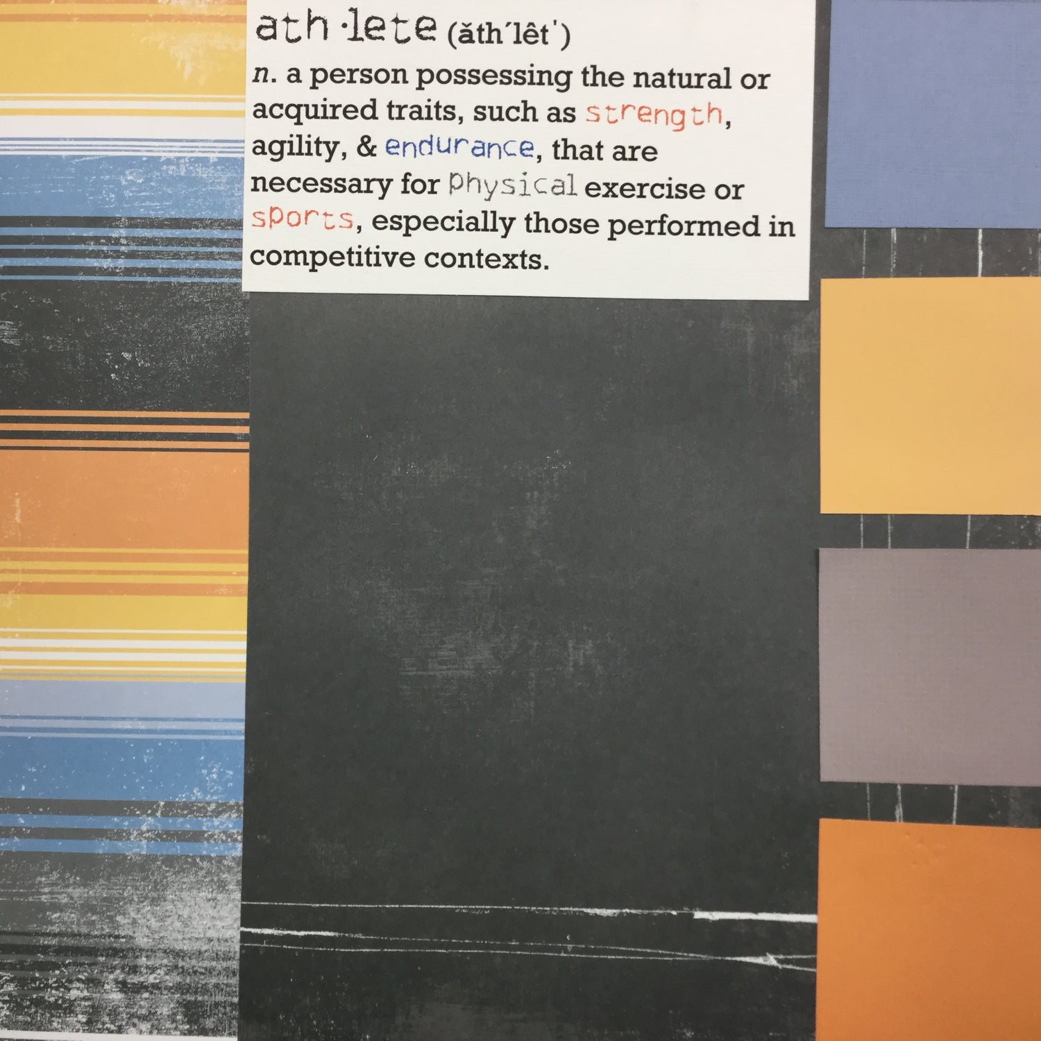 Premade Page ATHLETE 12"x12" Scrapbook Scrapbooksrus