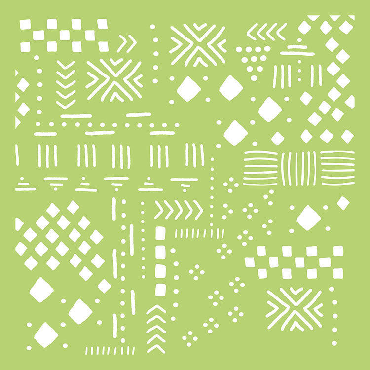 Kaisercraft Designer Template TRIBAL COLLAGE 6"X6" Stencil Scrapbooksrus