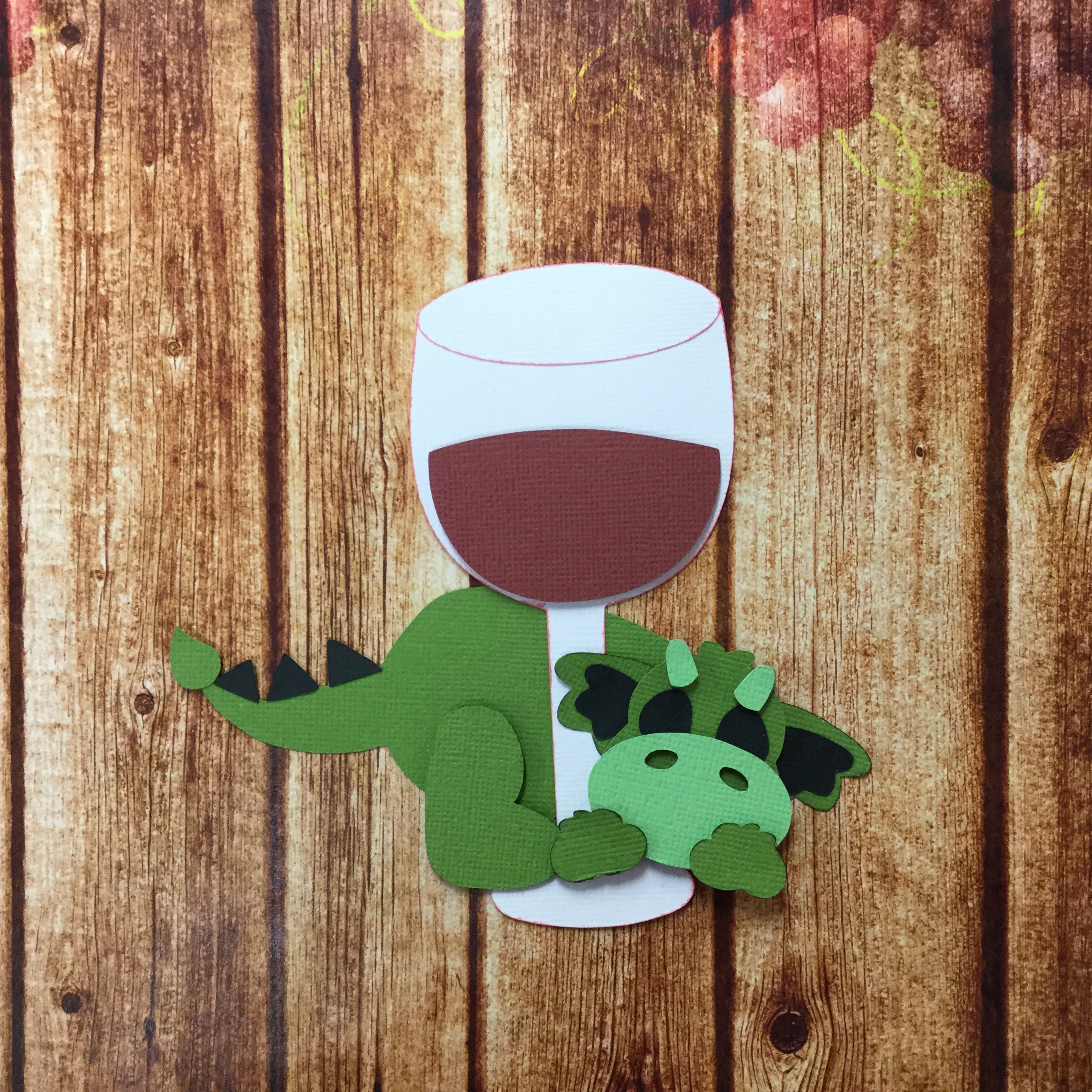 WINE & DRAGON 3D Die Cut Embellishments Scrapbooksrus