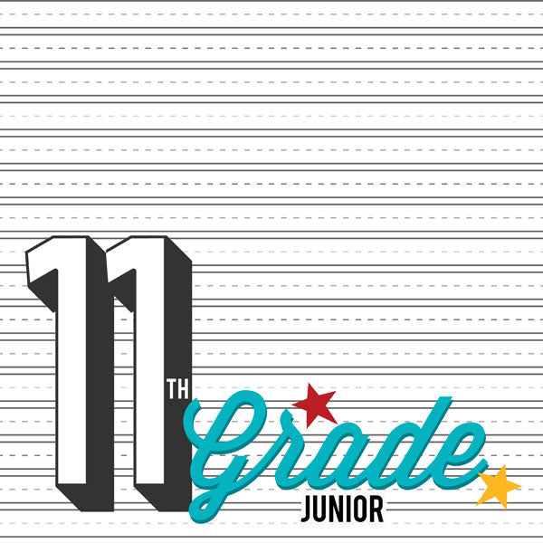 SCHOOL YEARS 12"X12" Paper Kît 14pc Scrapbook Customs