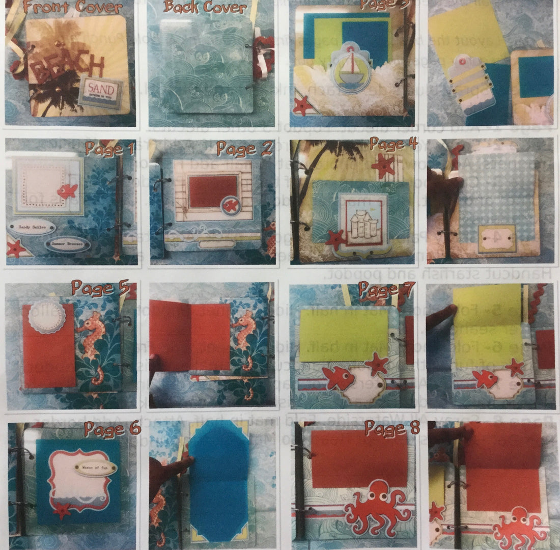 Scrapbooksrus BEACH Clear Mini Album Kit Scrapbooksrus