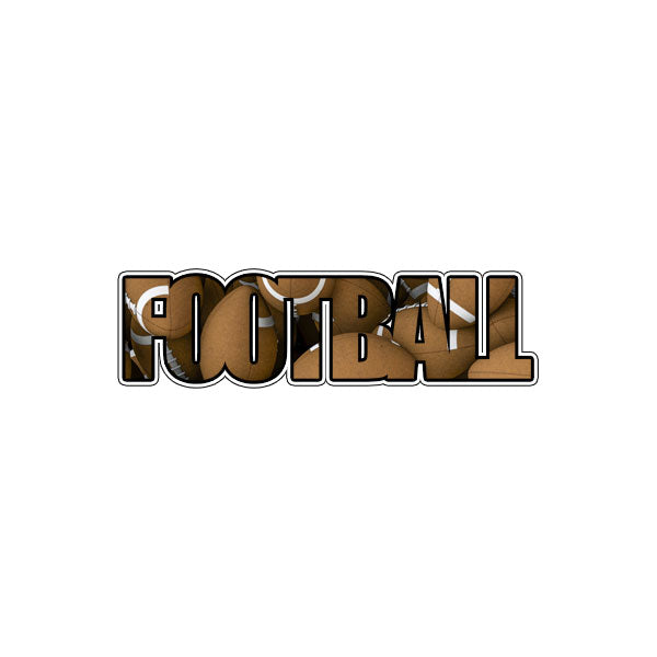 FOOTBALL IMAGE WORD Laser Cuts 3"X9" 1pc Scrapbooksrus