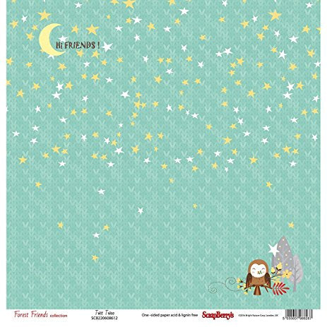 Scrapberry’s Forest Friends TWIT TWOO 12"X12" Paper