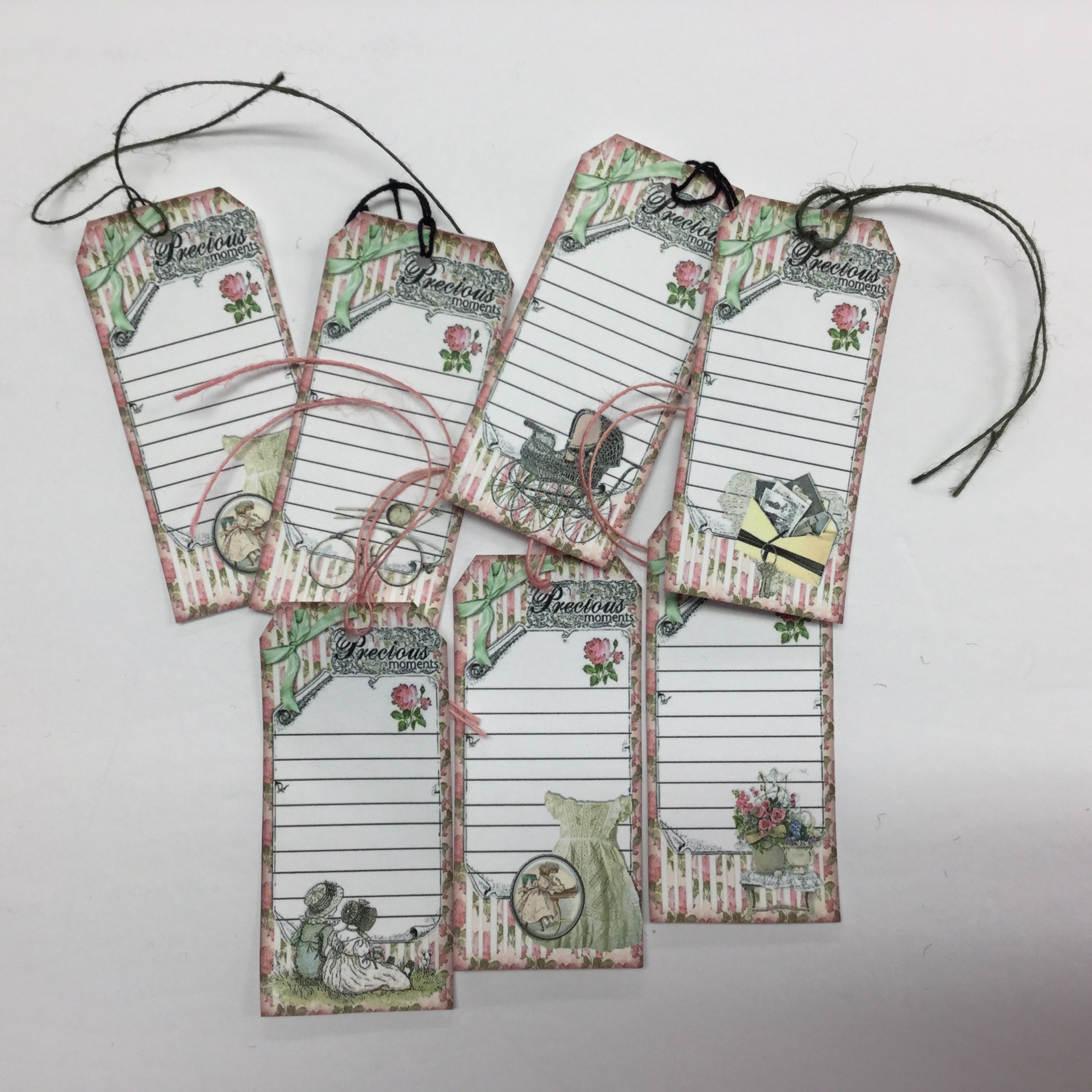 Tags & Ephemera 7pc PRECIOUS MOMENTS JOURNAL Scrapbooksrus