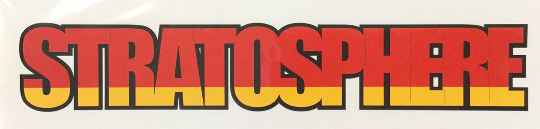 STRATOSPHERE Two-Tone Title Travel Laser Cuts 3"X12" 1pc Scrapbooksrus