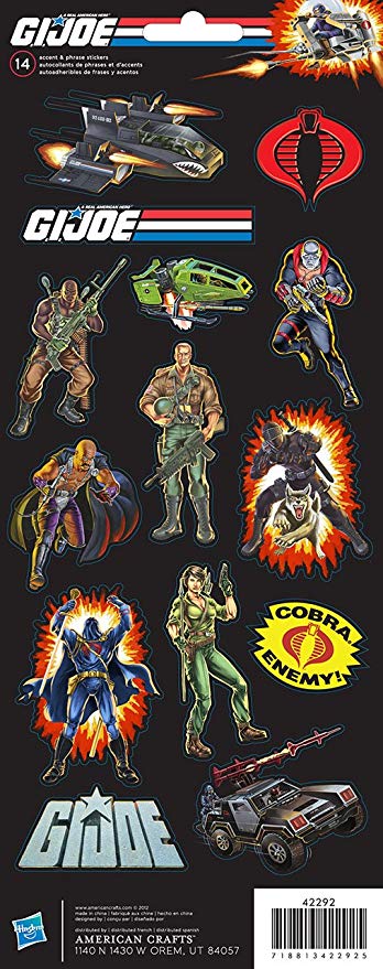 American Crafts G I JOE Stickers 14pc Scrapbooksrus